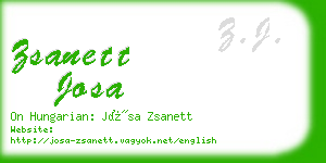 zsanett josa business card